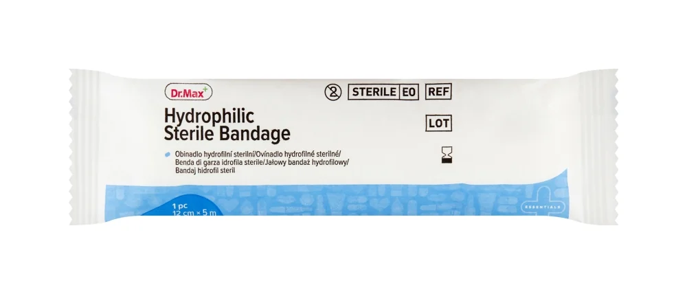 Dr.Max Hydrophilic Sterile Bandage ovínadlo hydrofilné sterilné, 12 cm x 5 m, 1x1 ks