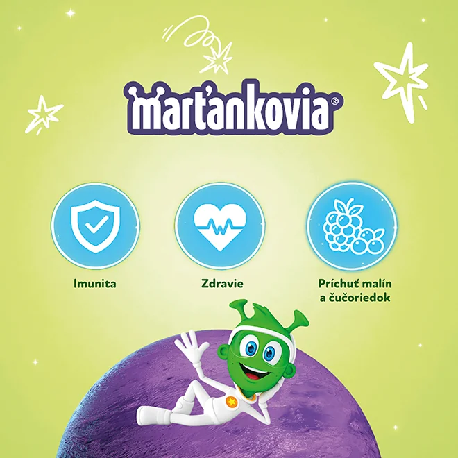 Marťankovia GUMMY Super Imunita & Betaglukán 1×50 ks, výživový doplnok