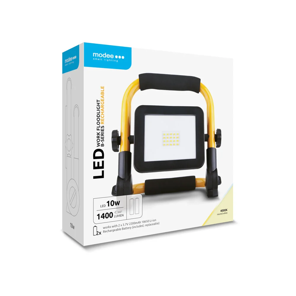 Modee LED pracovné svetlo 10W 4000K 1400 lumenov 4400mAh