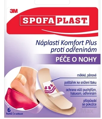 3M SPOFAPLAST č.187 Náplasti Komfort Plus 1×6 ks, náplasti