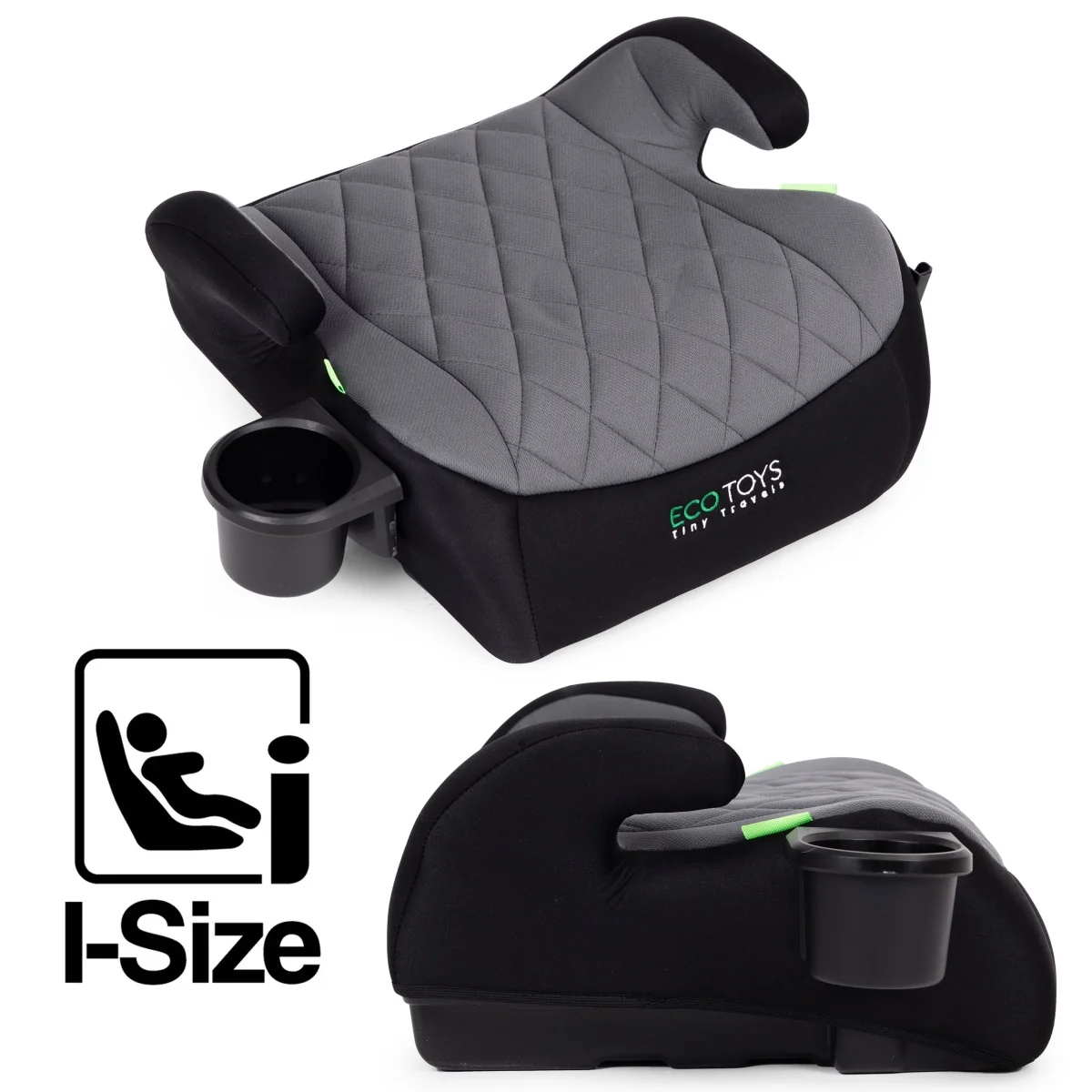 Detský podsedák do auta i-Size s držiakom na nápoje 125–150 cm