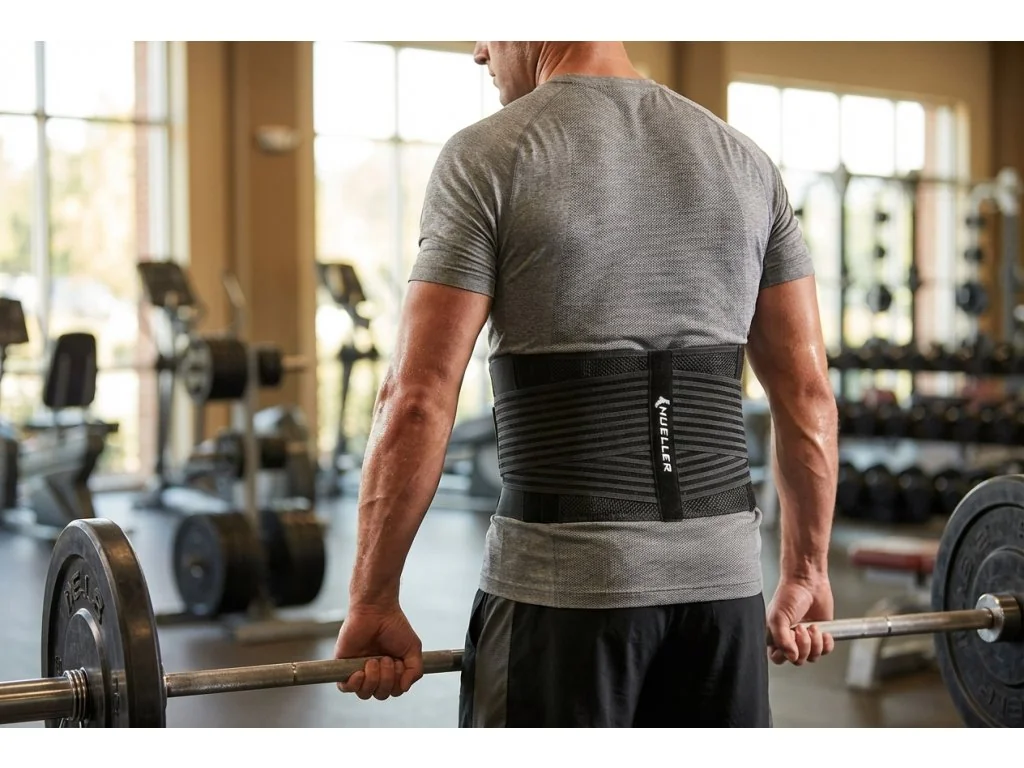 Mueller Lumbar 4-in-1 Back Brace, bedrový pás s hrejivým/chladiacim sáčkom 1 ks