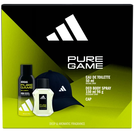 ADIDAS PURE GAME EDT 50ml+BS 150ml+CUP 1 set