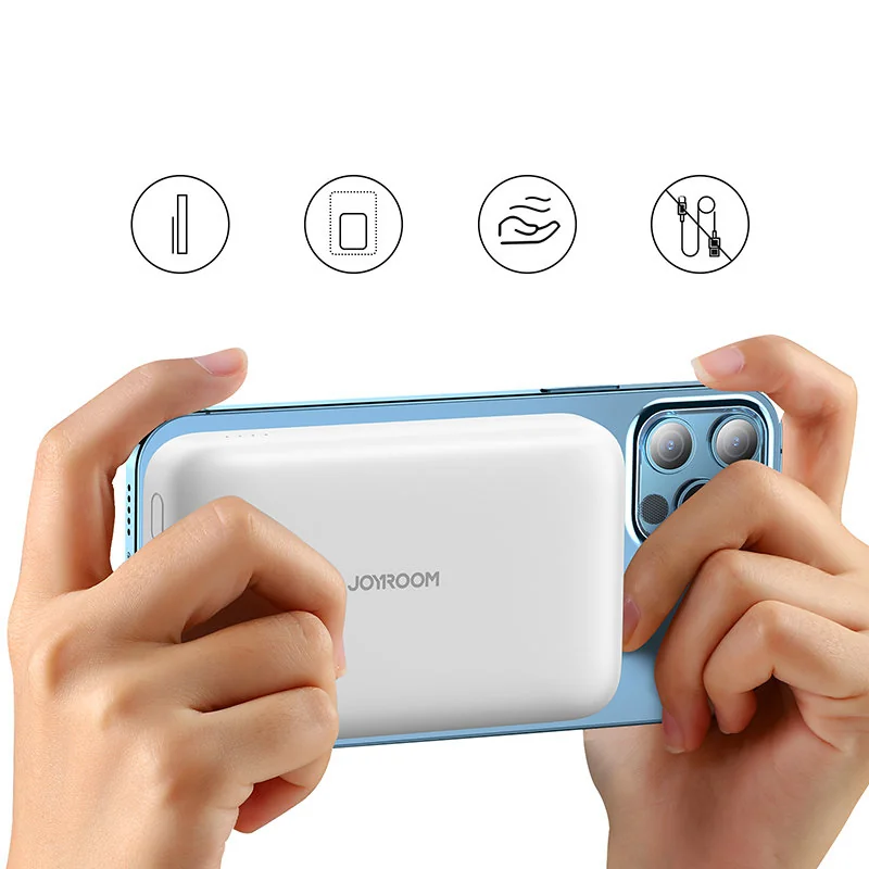 Joyroom JR-W020 MagSafe Power Bank 10000mAh 20W PD QC, biela
