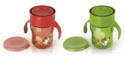 AVENT HRNČEK prvý dospelácky 260 ml (0% BPA) 1×1 ks, zelený/červený
