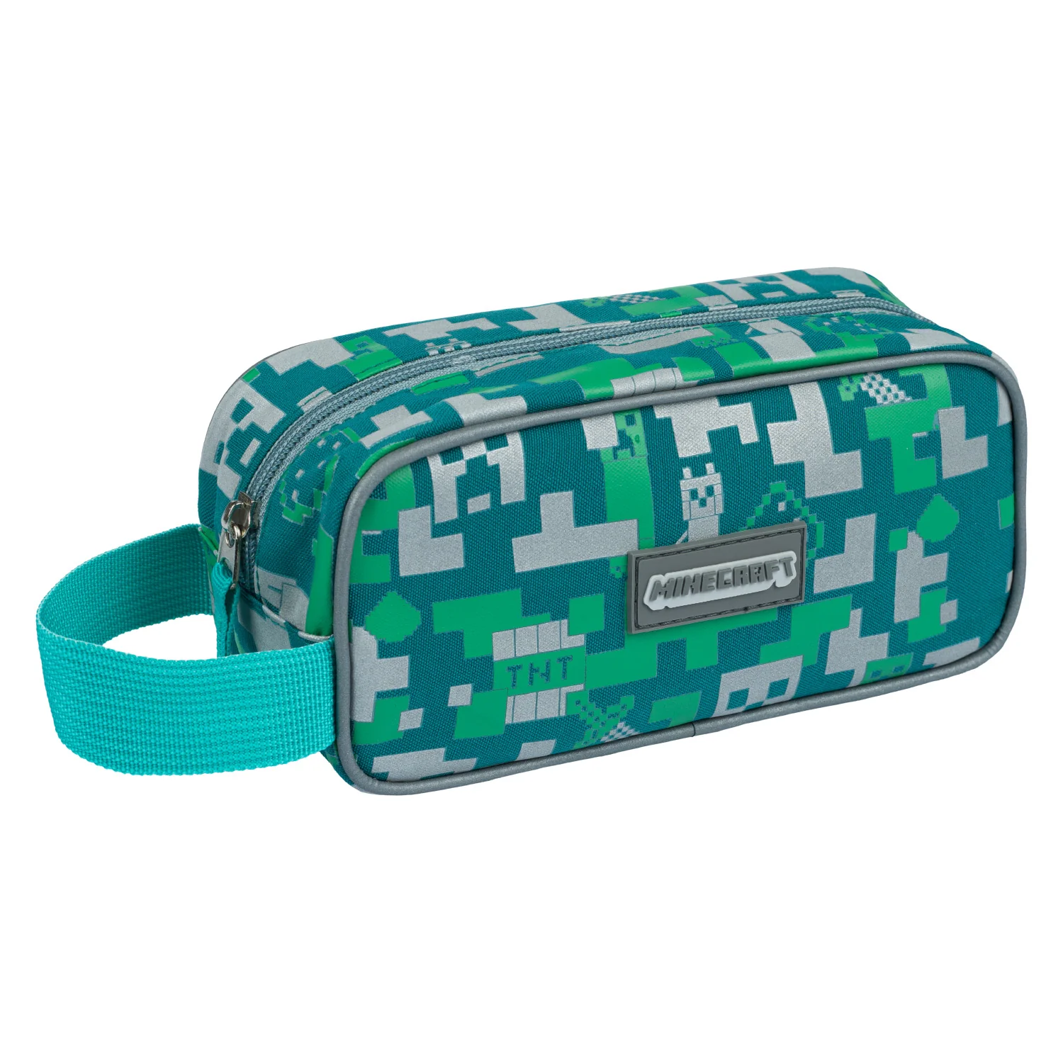 Baagl Minecraft Silver Creeper súprava: peračník a vrecko na obuv 2-dielna súprava