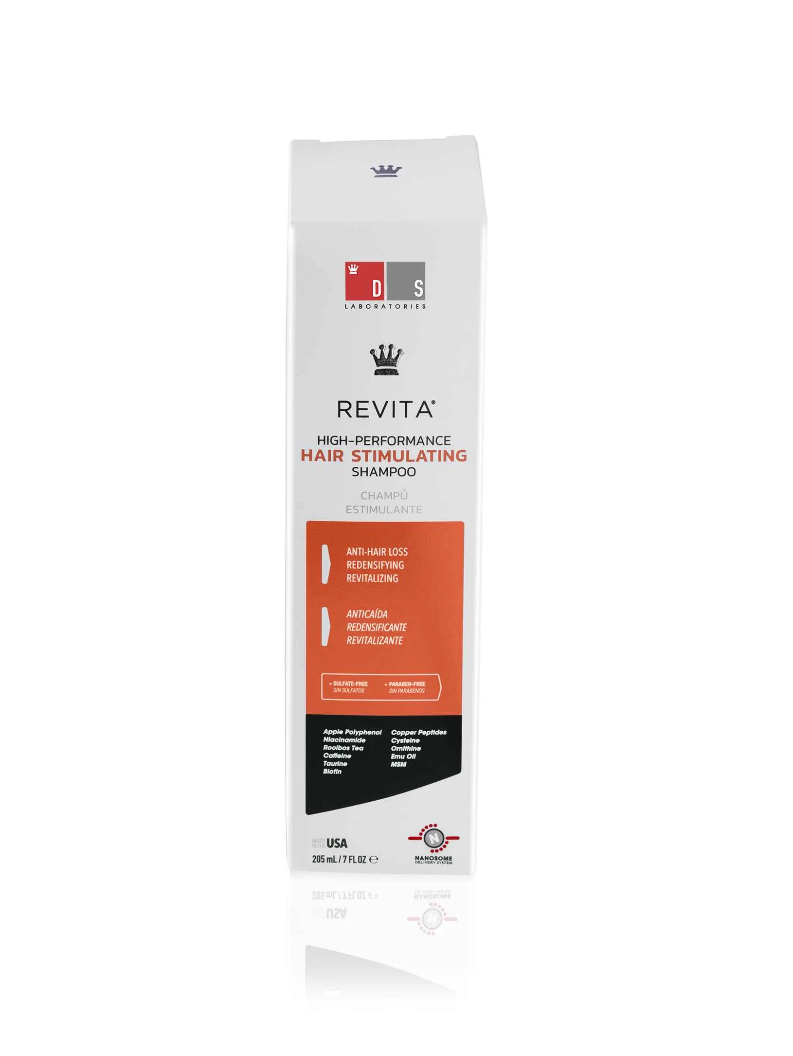 DS Laboratories šampón proti vypadávaniu vlasov REVITA 205 ml 1×205 ml, šampón proti vypadávaniu vlasov