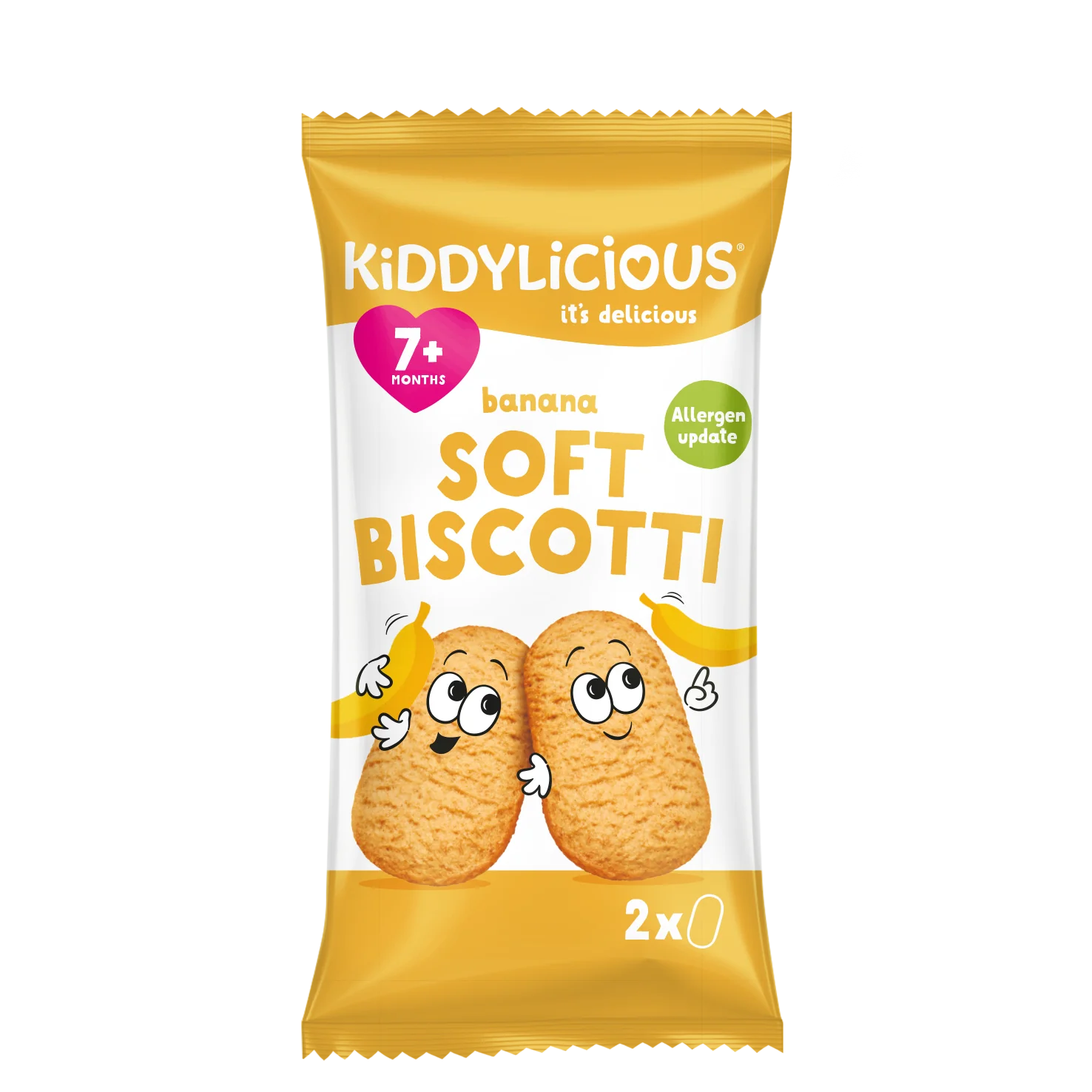Kiddylicious Ovocné sušienky banánové 120 g
