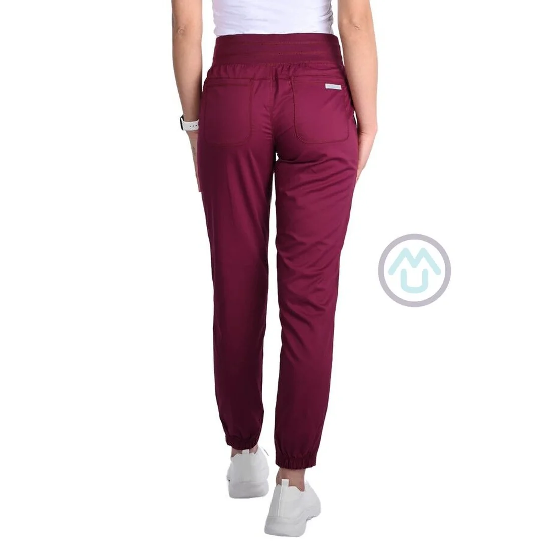 Zdravotnícke dámske jogger nohavice Cherokee Revolution ACTIVE STYLING - vínové M