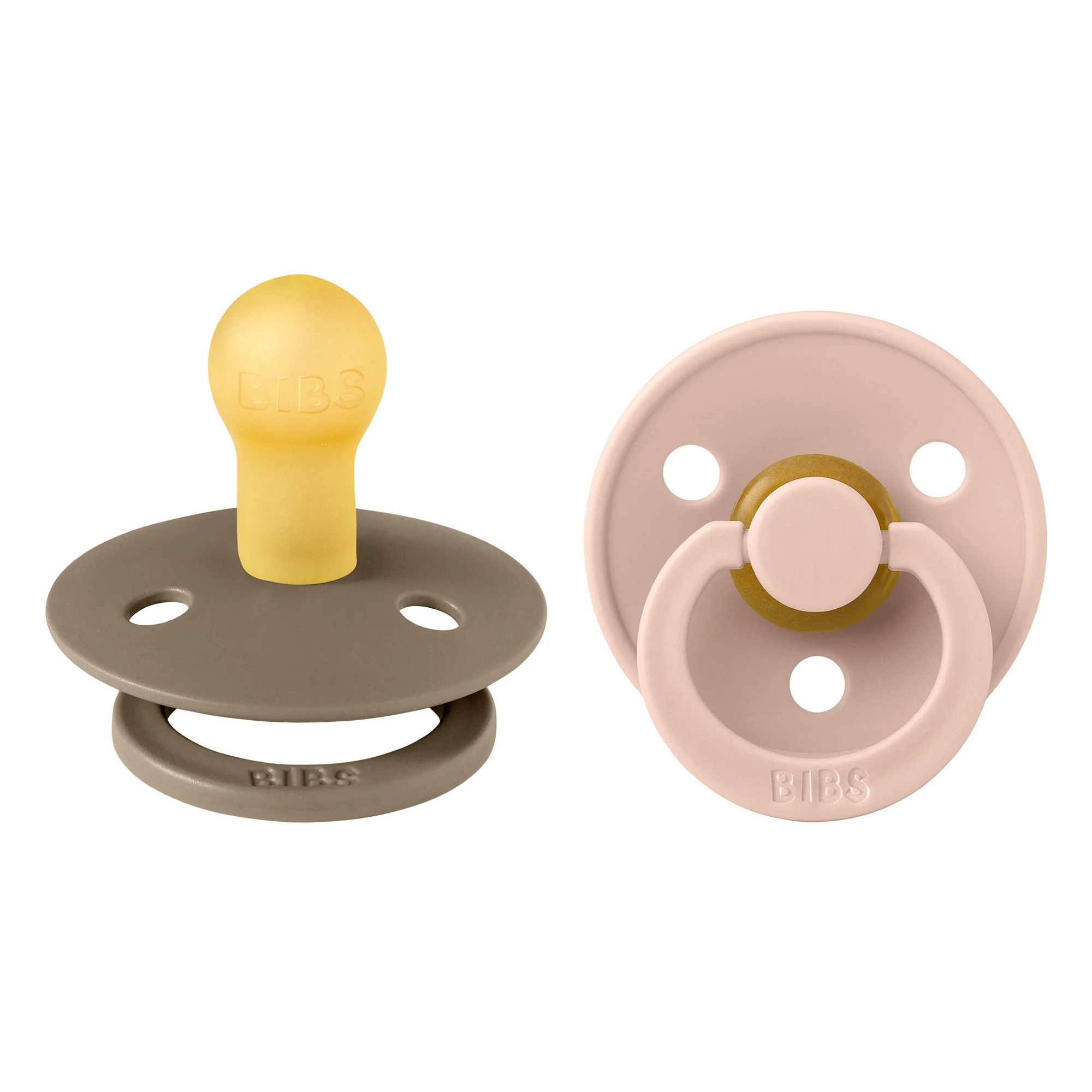 BIBS Colour cumlíky z prírodného kaučuku 2ks veľkosť 1 - Dark Oak / Blush