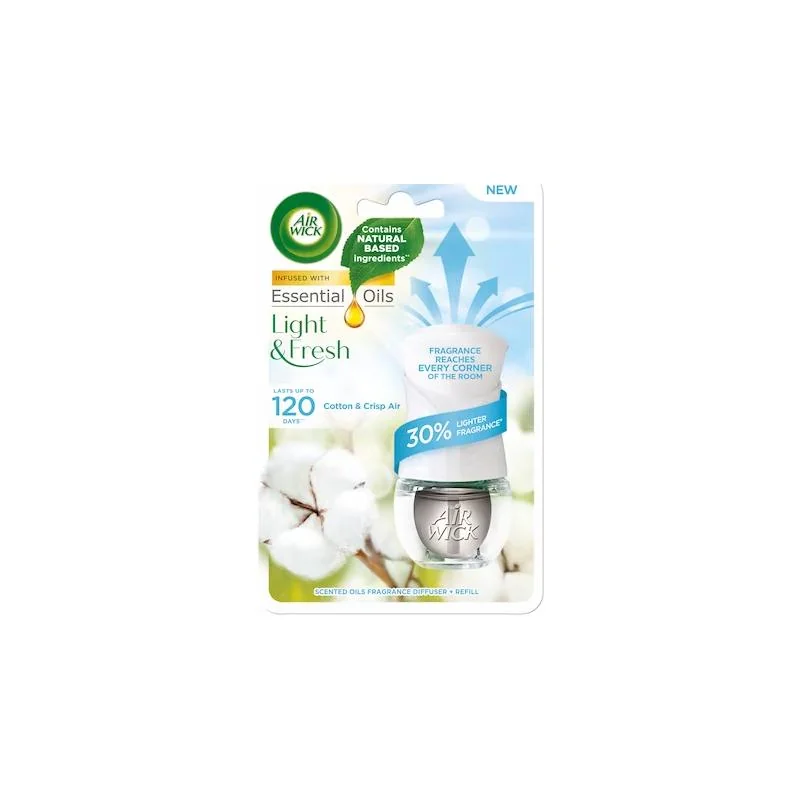 AIR WICK elektrický osviežovač vzduchu strojček + náplň 19 ml svieža bavlna