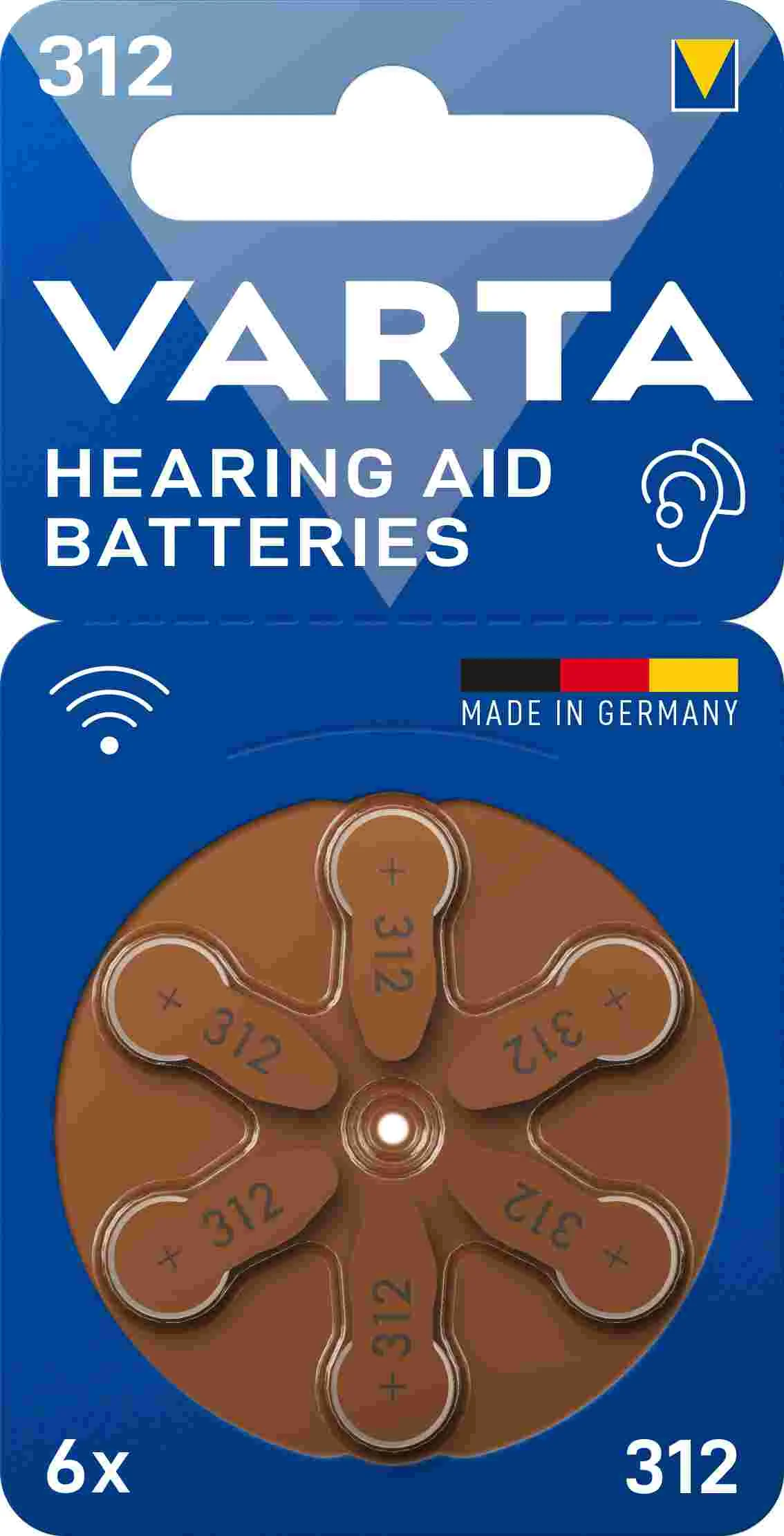 VARTA Hearing Aid Battery 312 BLI 6 1×6 ks, batérie do načúvacích prístrojov