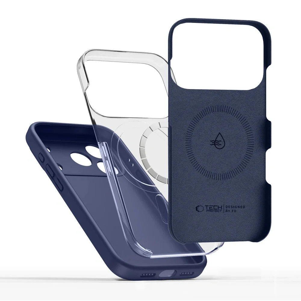 Tech-Protect Silicone MagSafe kryt na iPhone 17 Pro Max, modrý