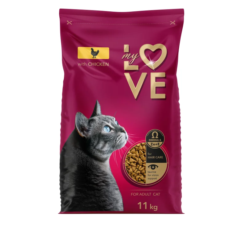 MY LOVE  pre dospelé mačky s kuracím mäsom 11kg