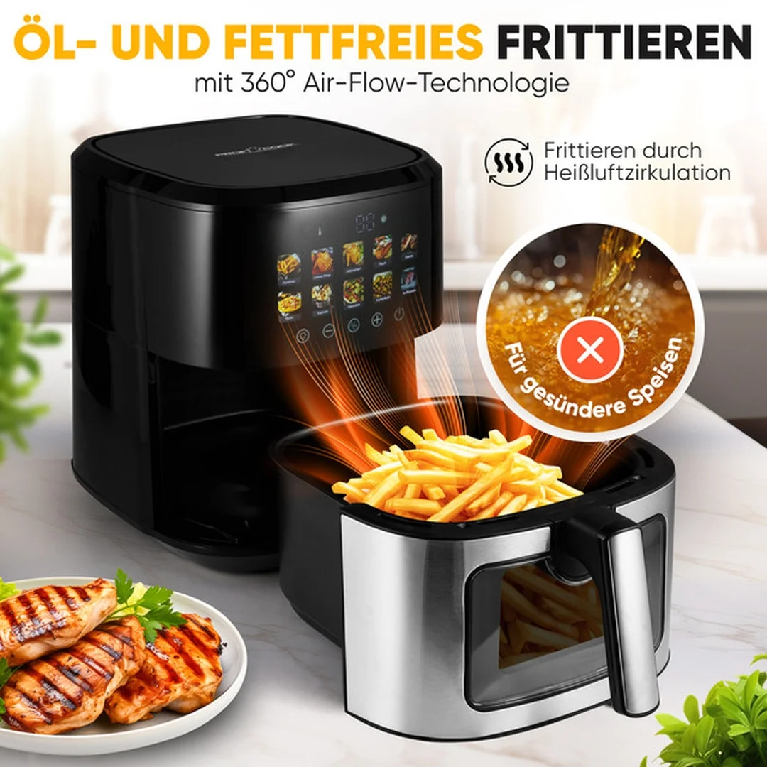 ProfiCook FR 1286 H teplovzdušná fritéza 6,5 l s farebným displejom