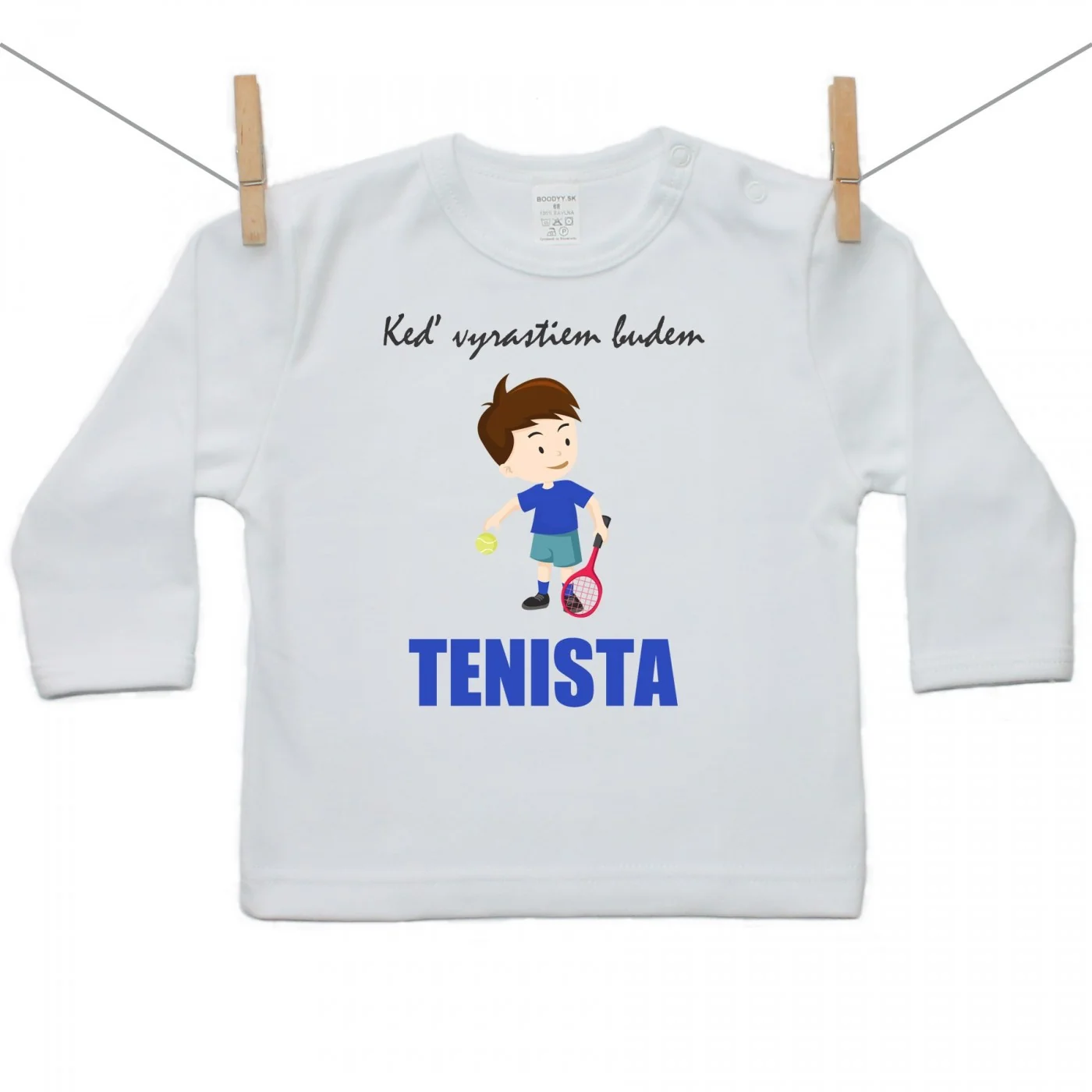 Boodyy Tričko s dlhým rukávom Keď vyrastiem budem tenista Veľkosť: 134