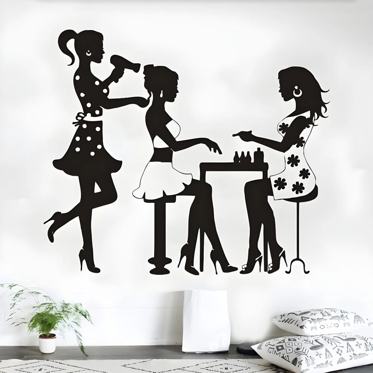 Samolepka na stenu/Tapeta Beauty Salon