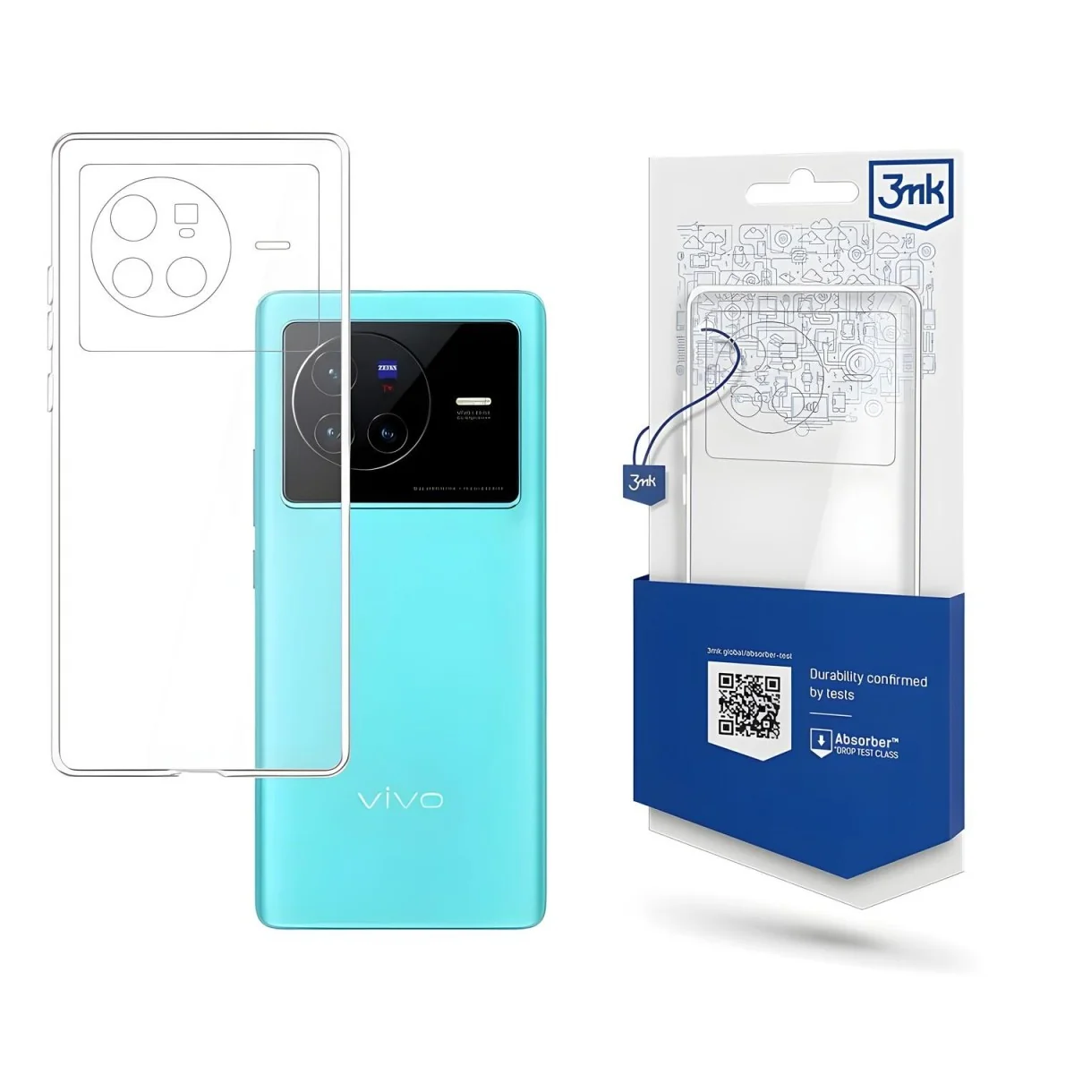 Priehľadné puzdro pre Vivo X80 1,2 mm hrúbka, Absorber