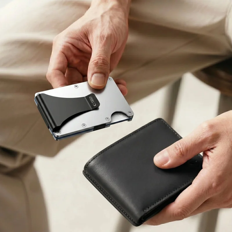 Tech-Protect Thord RFID obal na karty, strieborný