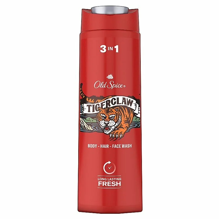 Old Spice Tiger Claw 3 in 1 1×400 ml, sprchový gél a šampón