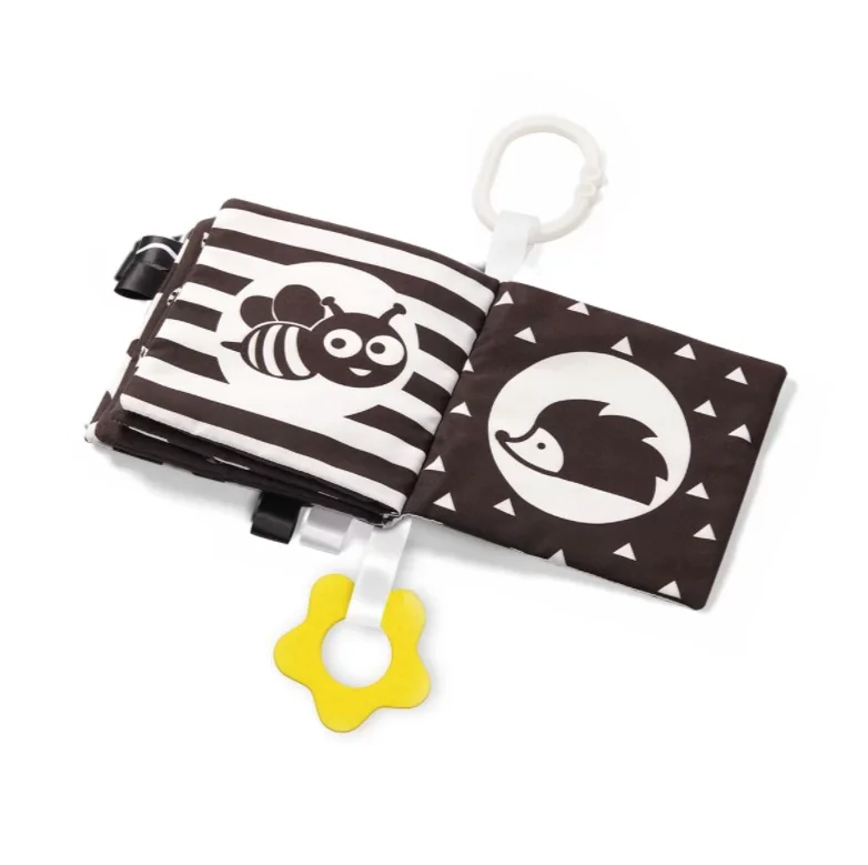 BABYONO Knižka na hranie Black&White 1×1 ks