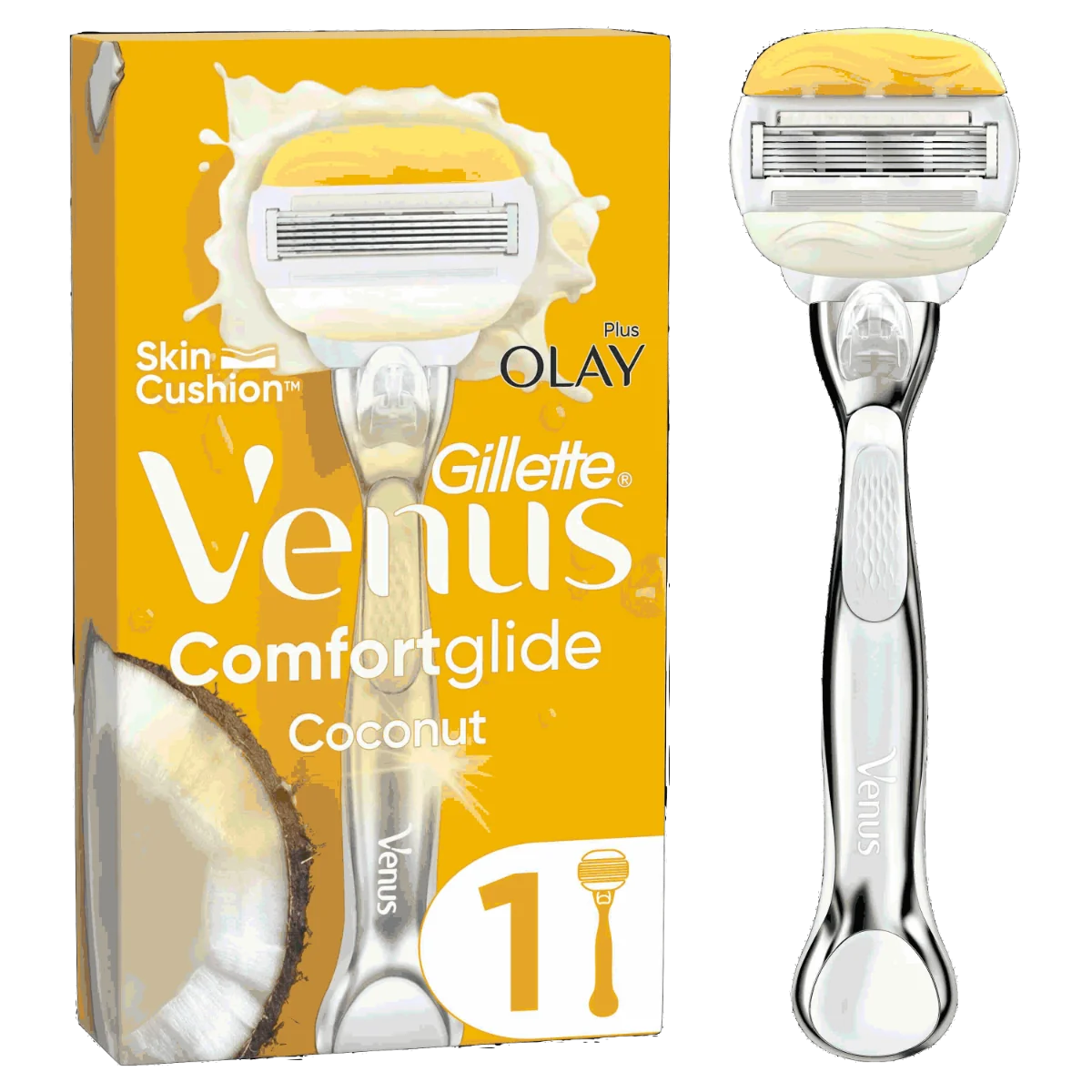 VENUS COMFORTGLIDE COCONUT STROJCEK+1NH 1×1 ks, dámsky holiaci strojček