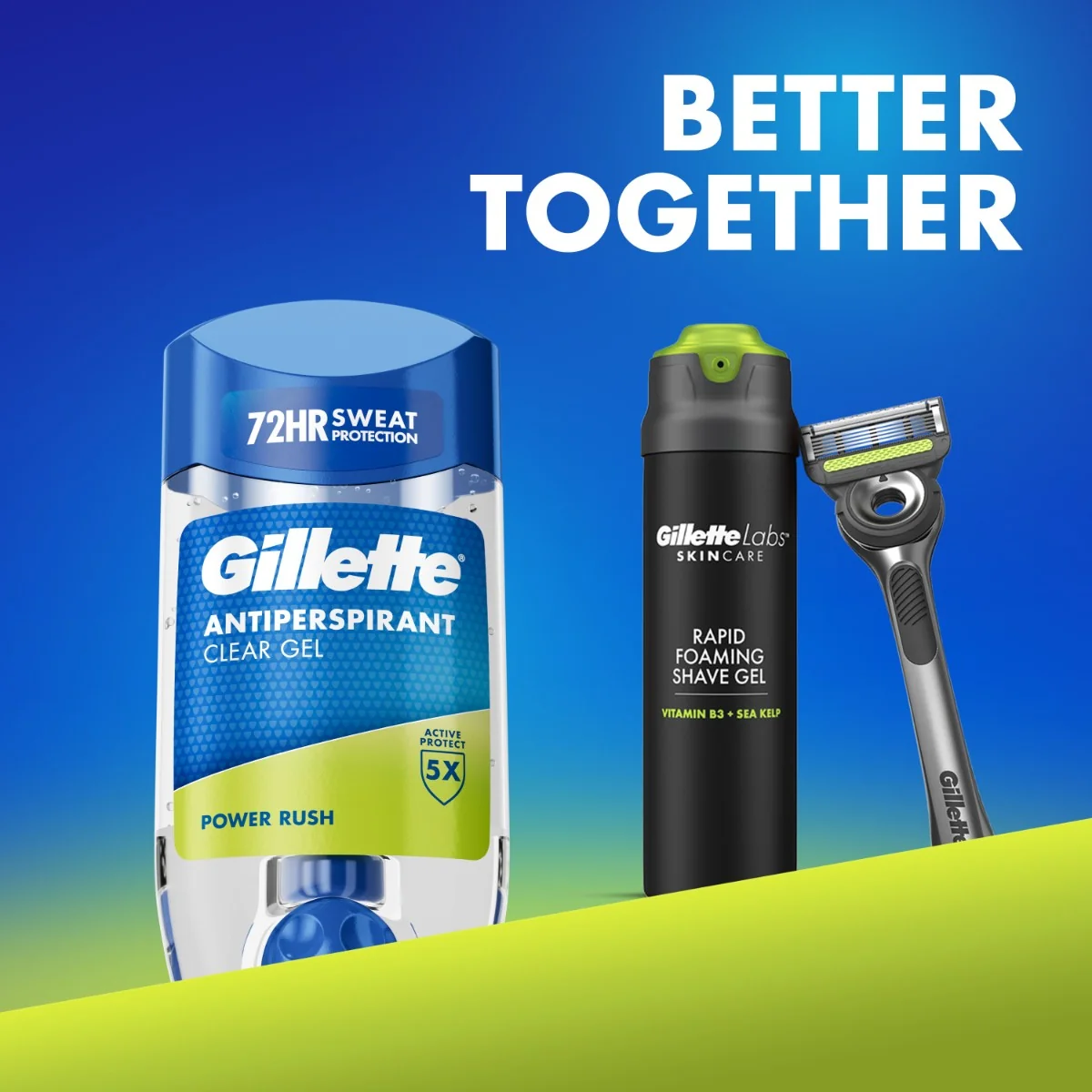 Gillette Power Rush Pánsky gélový antiperspirant 70 ml