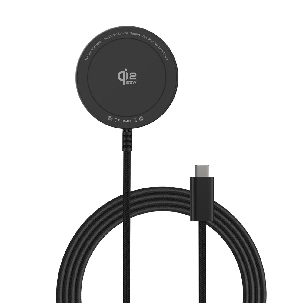 Tech-Protect A54 bezdrôtová MagSafe nabíjačka 25W QI2.2, čierna