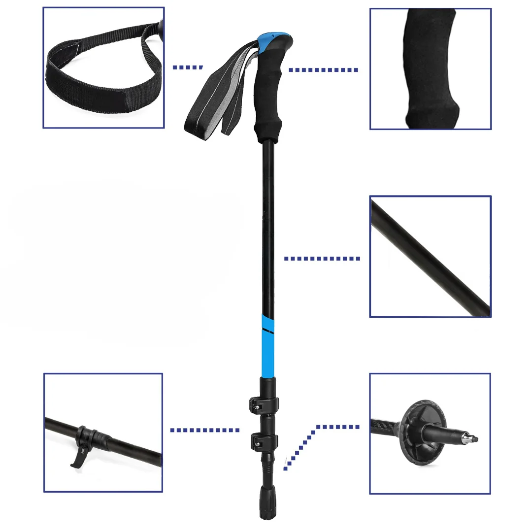 MG Nordic Walking trekingové palice 65 -135 cm, modré