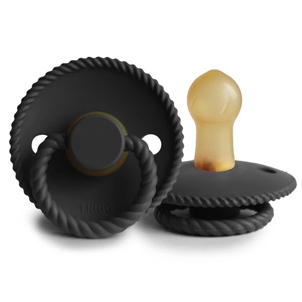 FRIGG Rope kaučukový cumlík Jet Black, 0-6m, 1 ks 1×1 ks, kaučukový cumlík