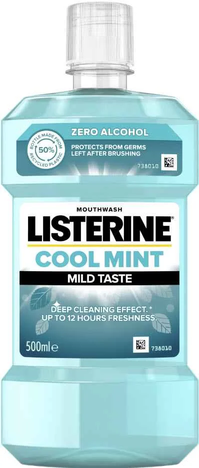 Listerine Cool Mint Mild 1×500 ml, ústna voda