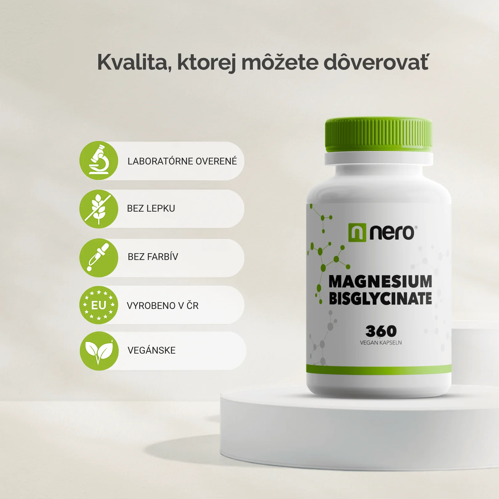 NERO Magnesium BISGLYCINATE 360 kapsúl