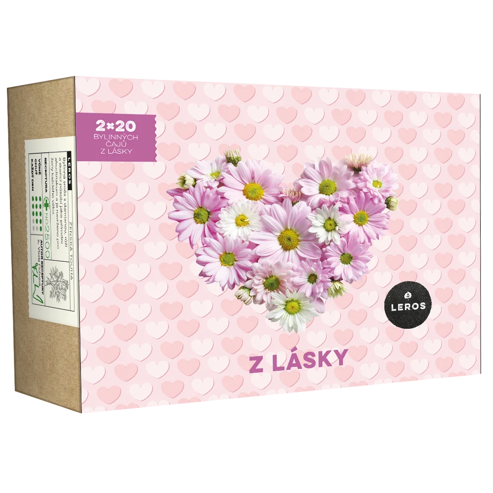 LEROS Z lásky, darčekový set čajov 2 x 20 ks