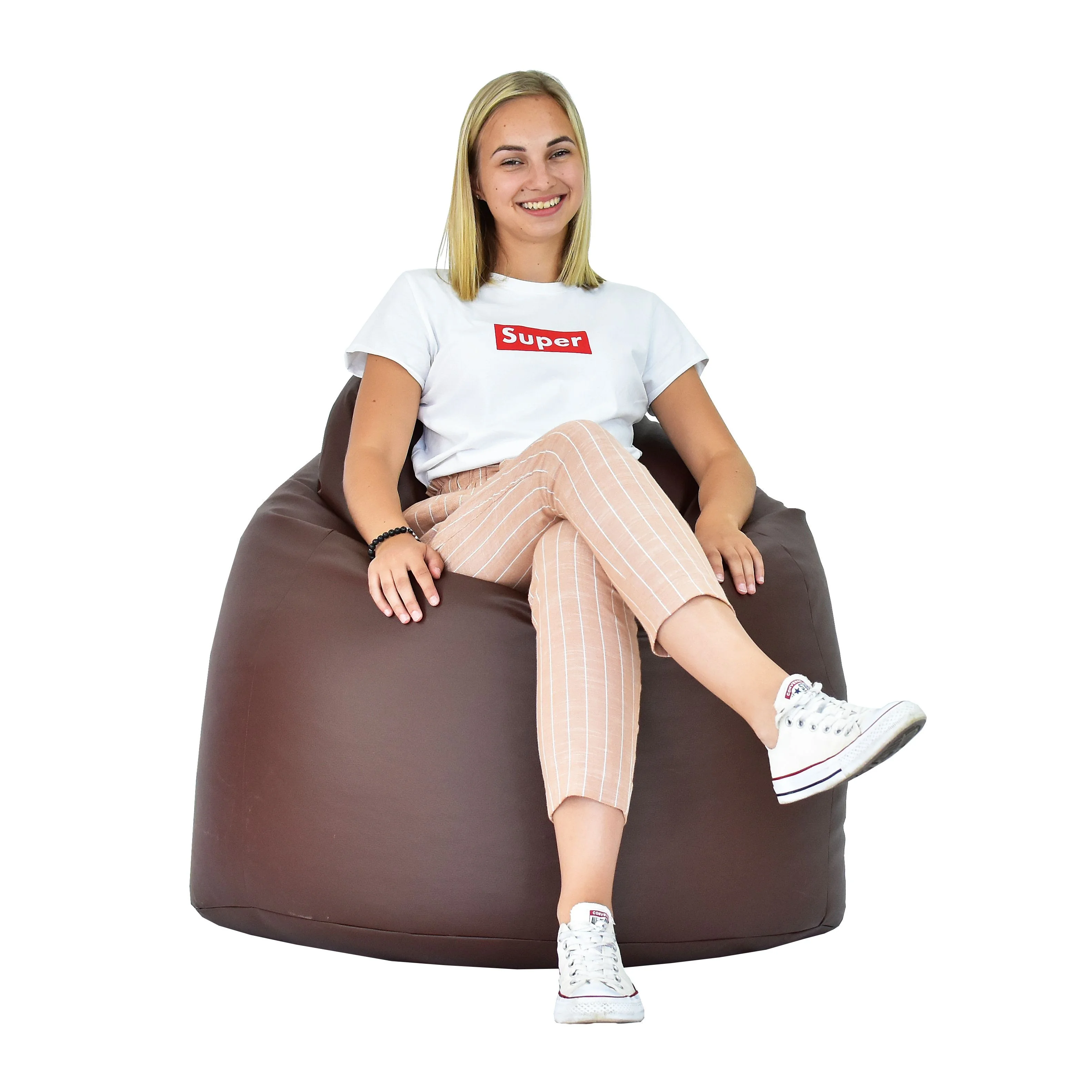Sedací vak hruška hnedá EMI