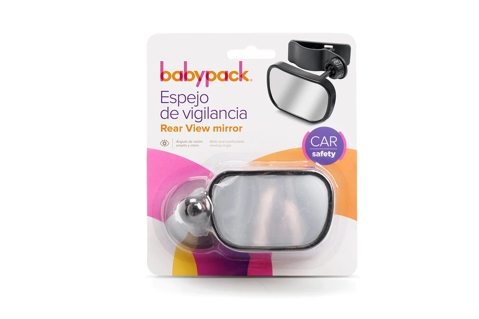 Babypack Nastaviteľné spätné zrkadlo do auta pre dieťa, prísavka/klip