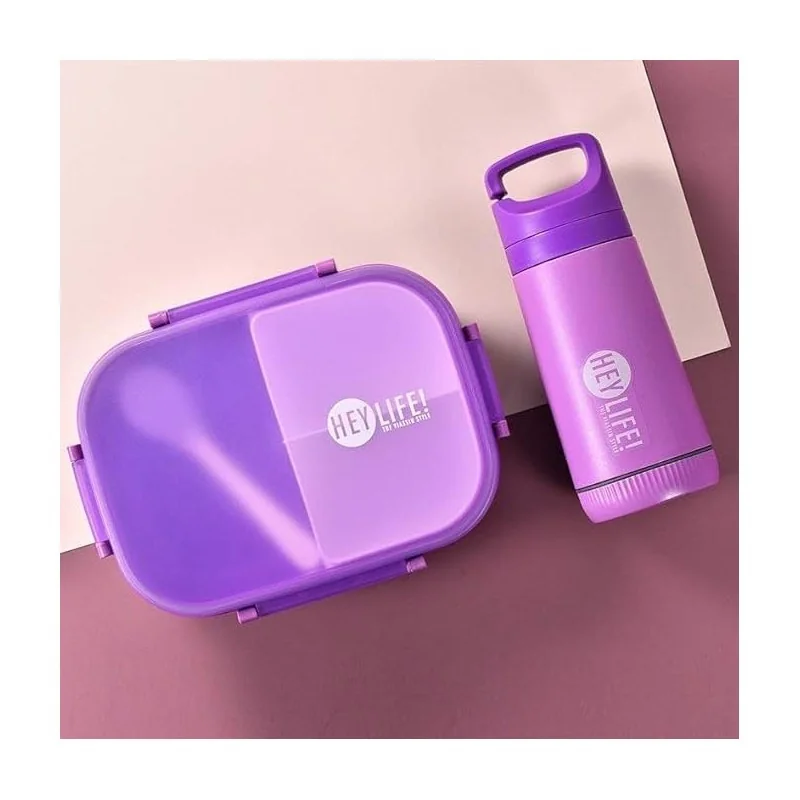 Livefy obedový box + fľaša Fresh, fialový