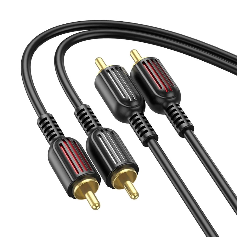 Kábel 2RCA na 2RCA - 1,5m - Čierna