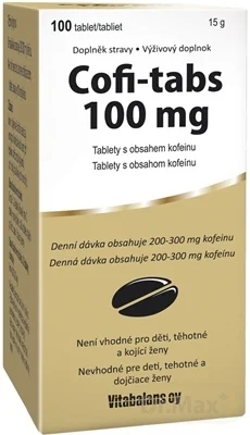 Vitabalans Cofi-tabs 1×100 tbl, kofeínové tabletky