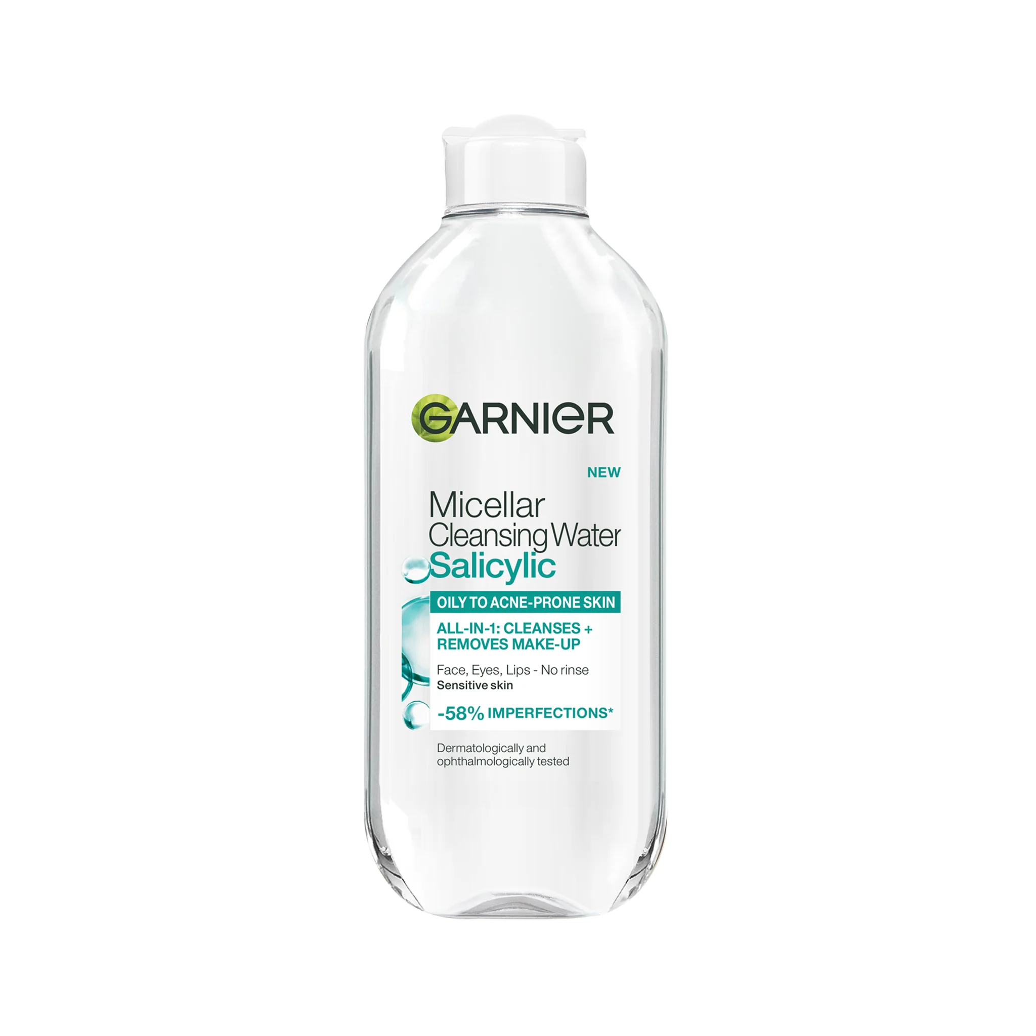 Garnier Micelárna čistiaca voda s kyselinou salicylovou pre mastnú pleť náchylnú k nedokonalostiam – hypoalergénna 400 ml