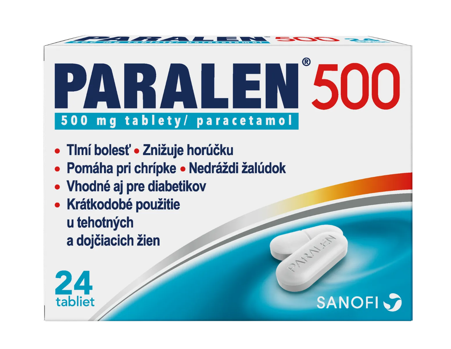 Paralen 500 mg 24 tabliet 1×24 tbl, liek