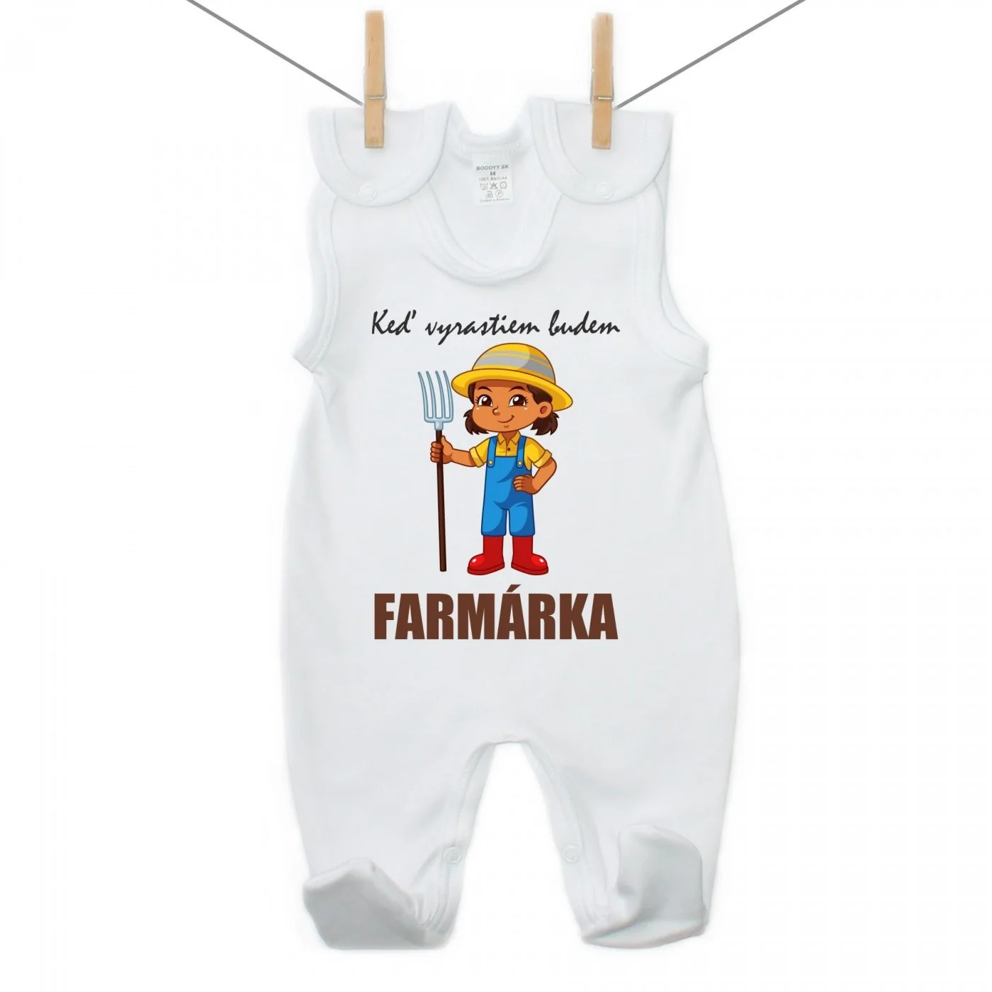 Boodyy Dupačky Keď vyrastiem budem farmárka Veľkosť: 62