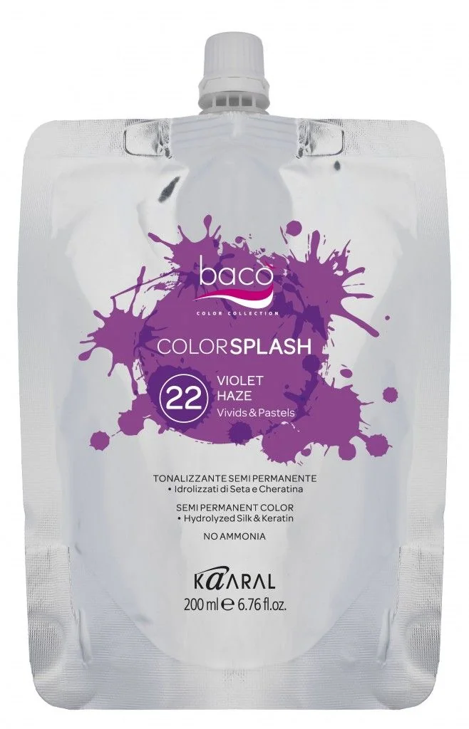 Kaaral Colorsplash 22 Violet Fialová 200ml 1×200 ml, zmývateľná farba na vlasy
