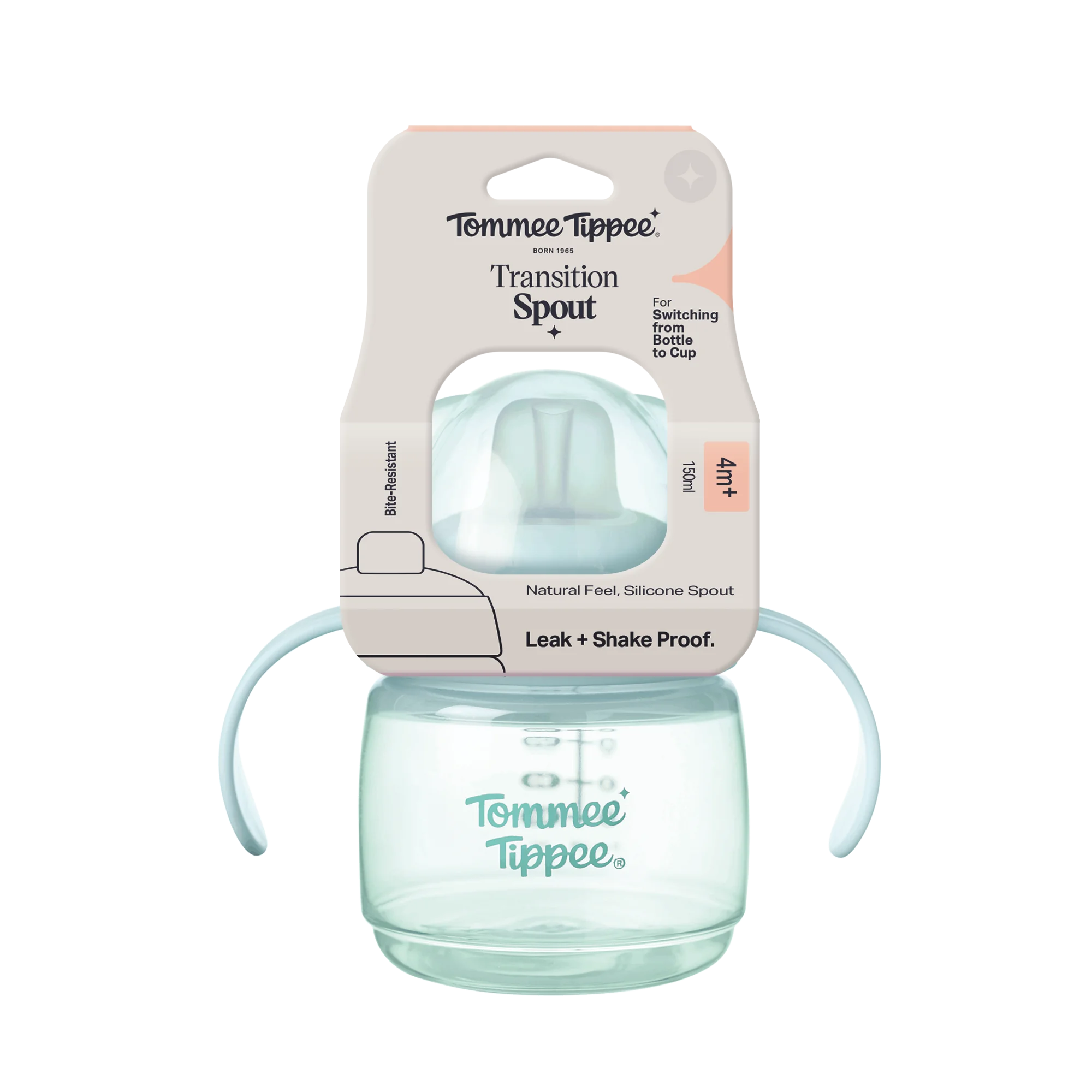 Tommee Tippee Transition netečúci hrnček 150 ml 4m+ modrý 1 ks
