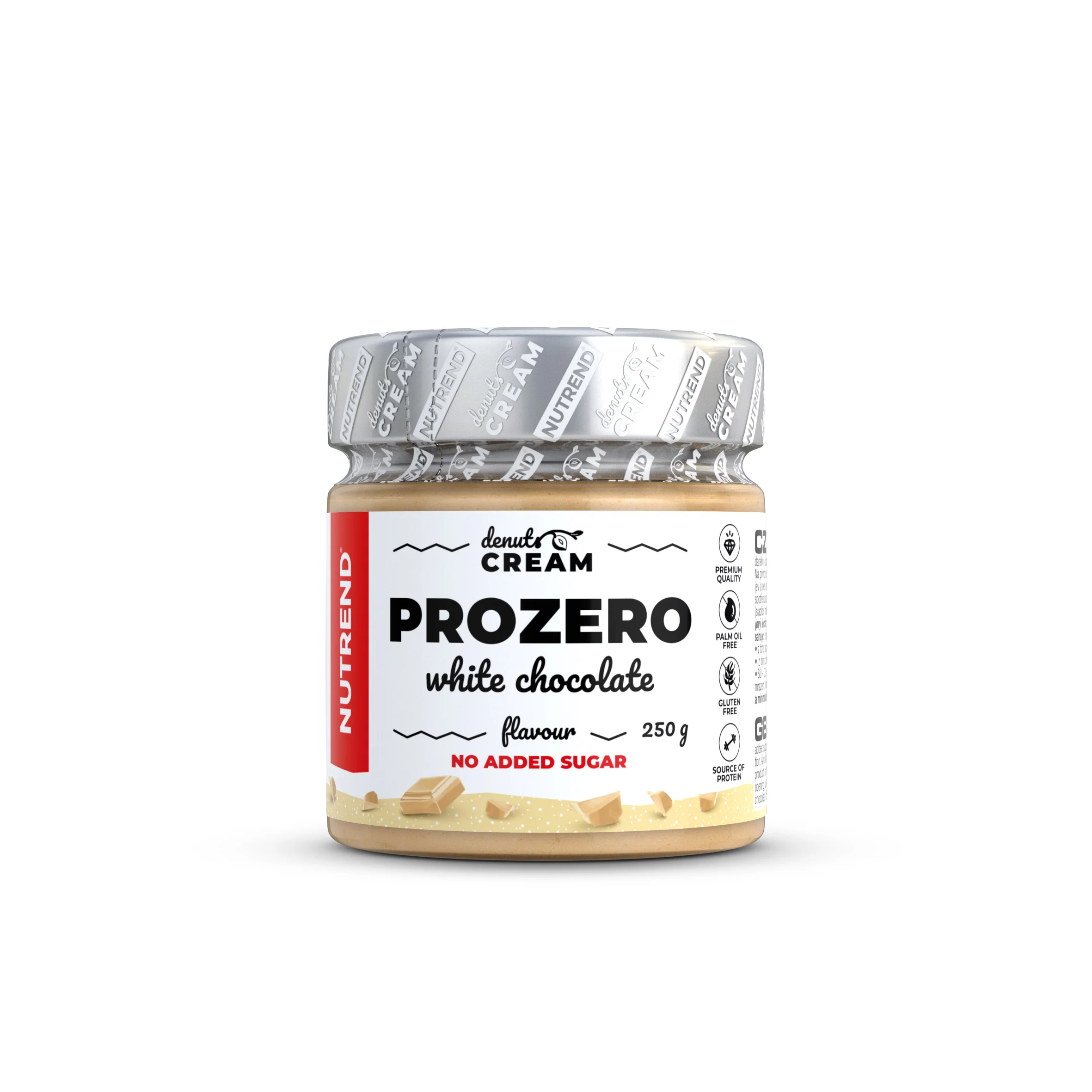 Nutrend DENUTS CREAM 250 g, prozero with white chocolate