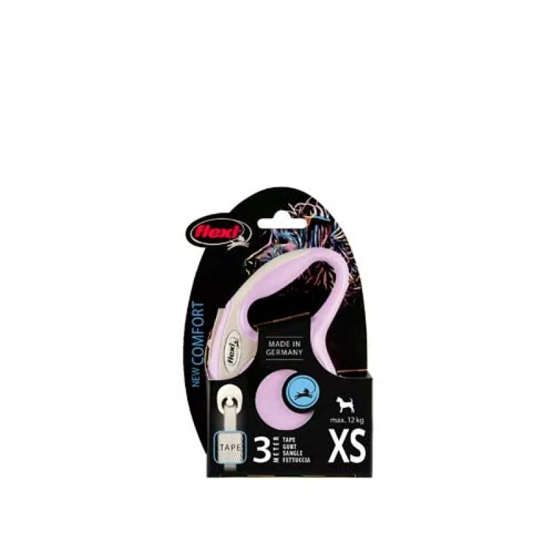 flexi New Comfort XS popruh 3m ružová do 12kg