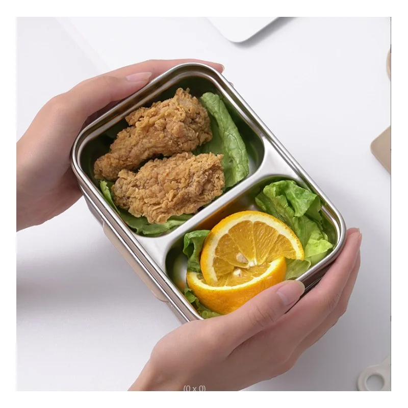 Livefy obedový box s príborom Double Lunch 1.2l, béžový