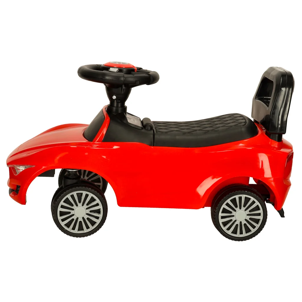 Odrážadlo – auto s LED a zvukmi, červené (2+), nosnosť 30 kg