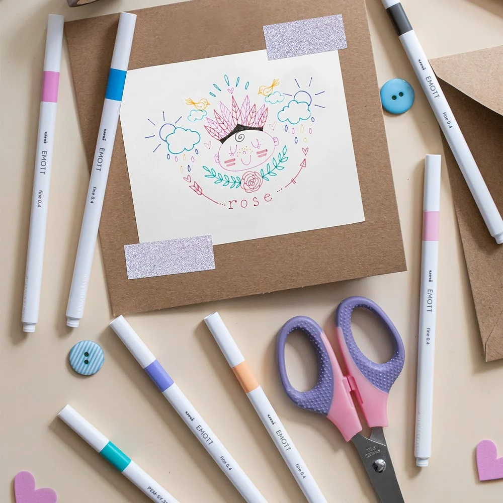 Sada linerov EMOTT PASTEL, mix farieb 10 ks