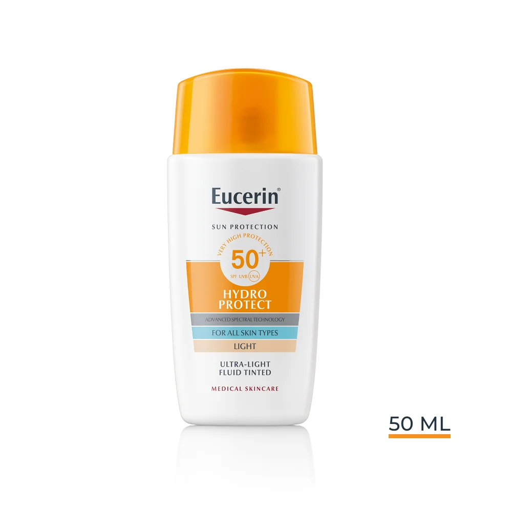 Eucerin SUN Ultra ľahký fluid na tvár HYDRO PROTECT SPF 50+, svetlý 1×50 ml, fluid
