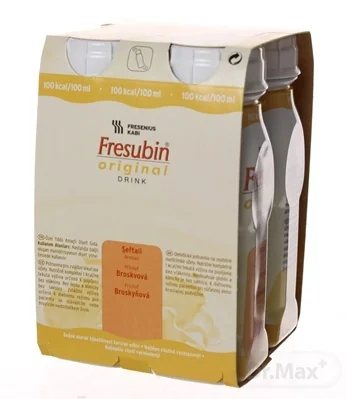 Fresubin Original DRINK 4×200 ml, EasyBottle, príchuť broskyňová